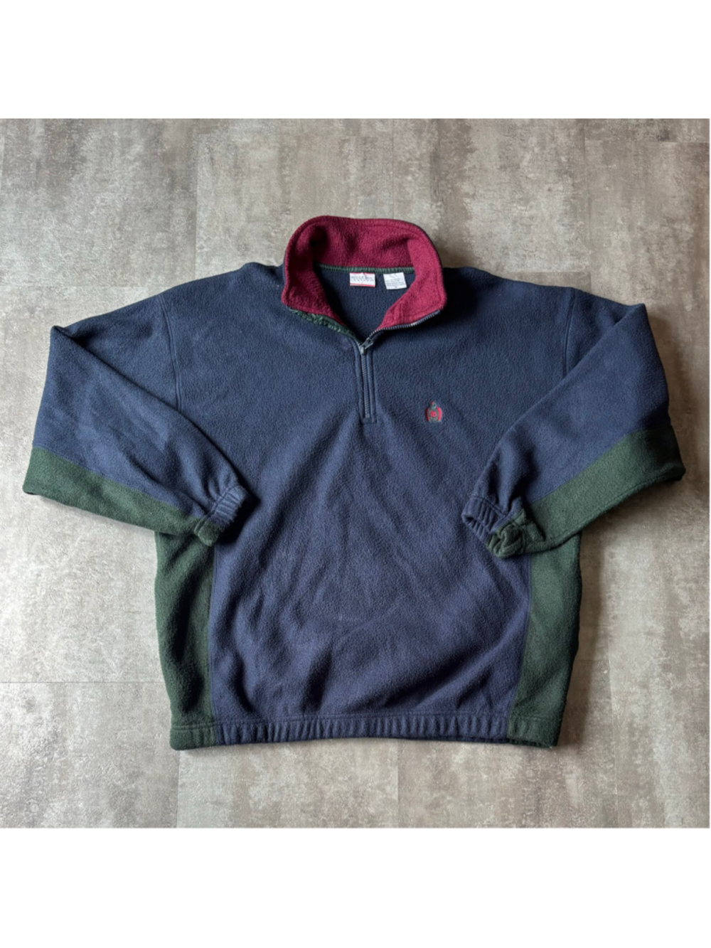Vintage Bugle Boy Fleece Quarter Zip Sweater Mens XL 90s